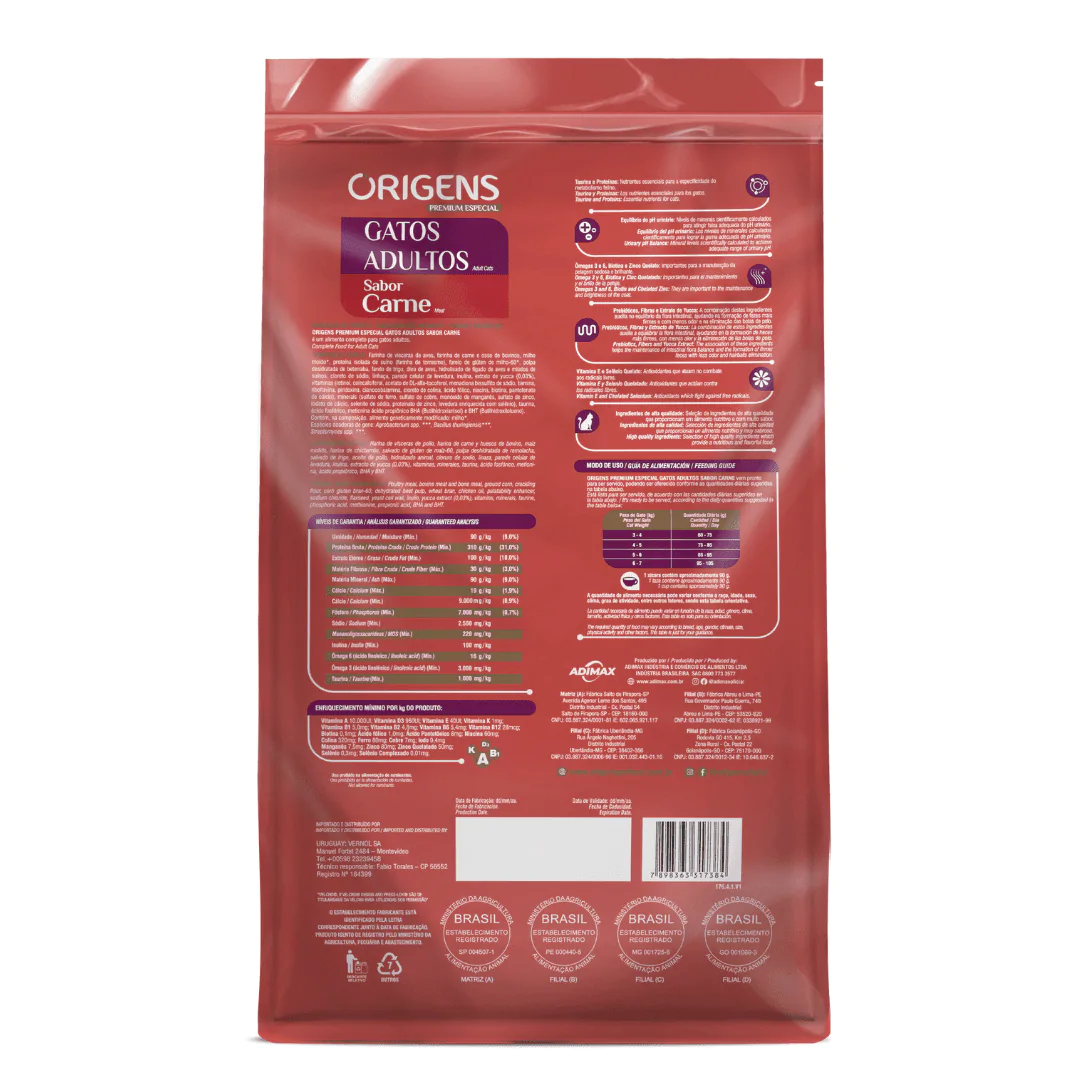 Ração Origens Gatos Adultos Carne - 10,1Kg - Imagem 4