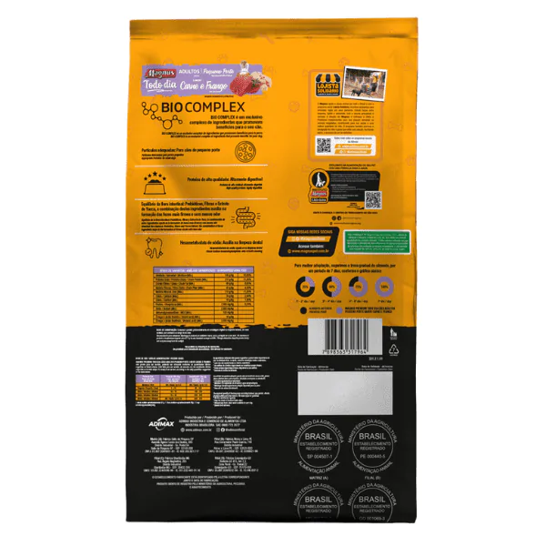 Ração Magnus Todo Dia Cães Porte Pequeno Carne/Frango - 10,1Kg - Imagem 4