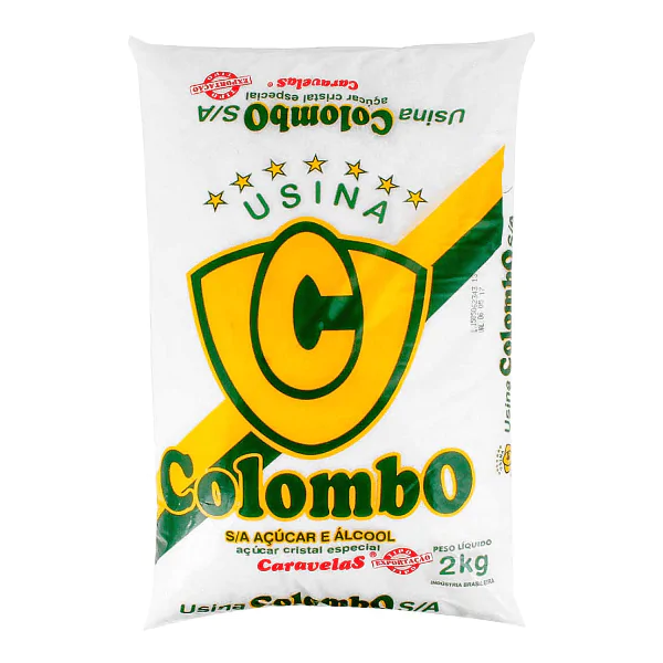 Açúcar Cristal Colombo - 2Kg-1 Açúcar Cristal Colombo - 2Kg - Imagem 1