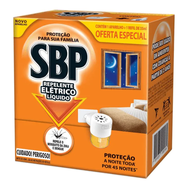 Repelente Eletrico SBP - Aparelho + Refil - Imagem 1