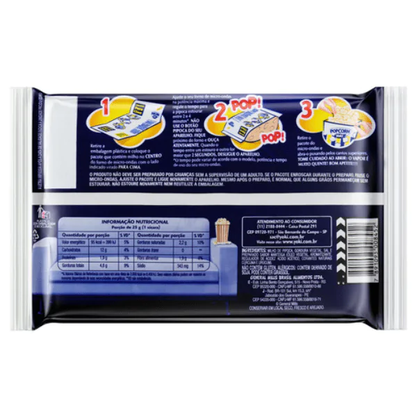 Pipoca Microondas Yoki Manteiga Cinema - 100gr - Imagem 2