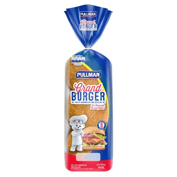 Pão de Hambúrguer Com Gergelim Pullman - 420gr - Imagem 1