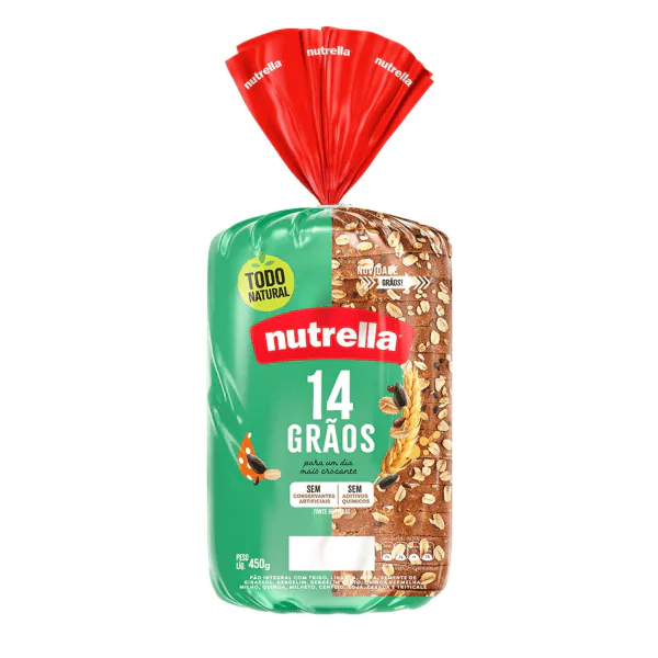 Pão de Forma Nutrella 14 Grãos - 450gr - Imagem 1