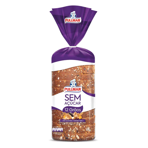 Pão de Forma Pullman 12 Grãos Sem Açúcar - 350gr - Imagem 1
