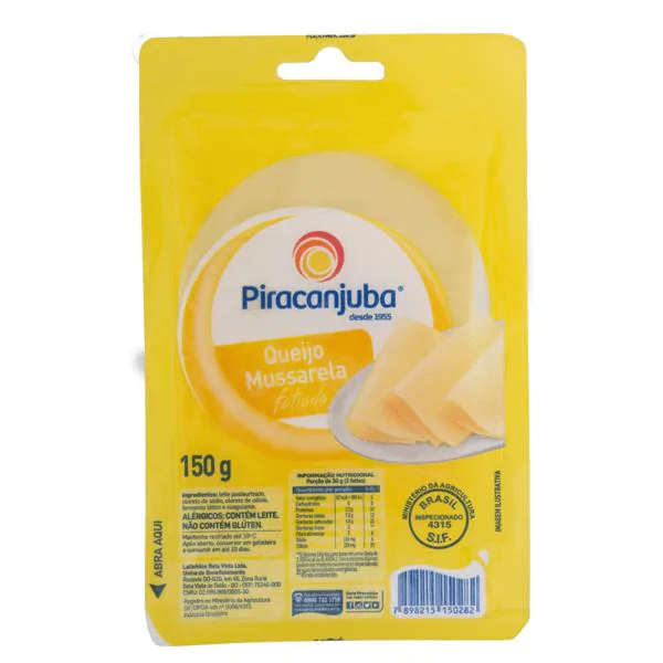 Queijo Mussarela Fatiado Piracanjuba - 150gr - Imagem 2