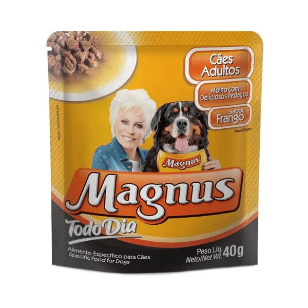 Ração Úmida Magnus Cães Adultos Todo Dia Frango - 40gr - Imagem 1