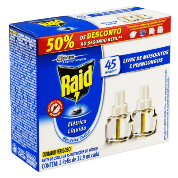 Refil Repelente Elétrico Raid Líquido - 2und - Imagem 1