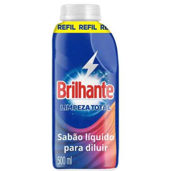 Sabão Líquido Brilhante Concentrado - 500Ml-1 Sabão Líquido Brilhante Concentrado - 500ml - Imagem 1