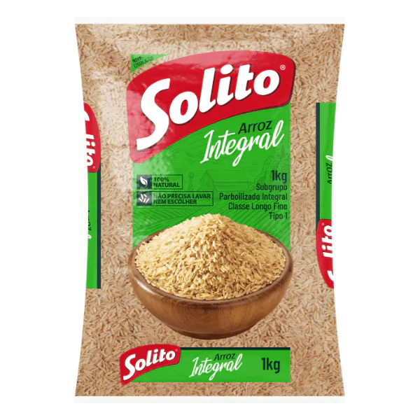 Arroz Solito Integral - 1Kg-1 Arroz Integral Tipo 1 Solito - 1Kg - Imagem 1