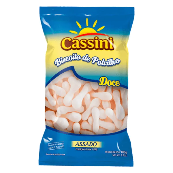 Biscoito Polvilho Cassini Doce - 100G-1 Biscoito Polvilho Cassini Doce - 100G - Imagem 1