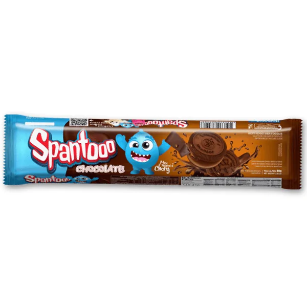 Biscoito Recheado Spantoo Chocolate - 80gr-1 Biscoito Recheado Spantoo Chocolate - 80gr - Imagem 1