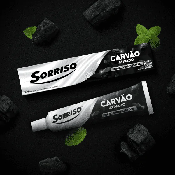 Creme Dental Sorriso Gel Carvão - 140gr - Imagem 3