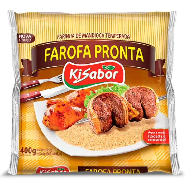 Farofa Pronta Kisabor - 400gr-1 Farofa Pronta Kisabor - 400gr - Imagem 1