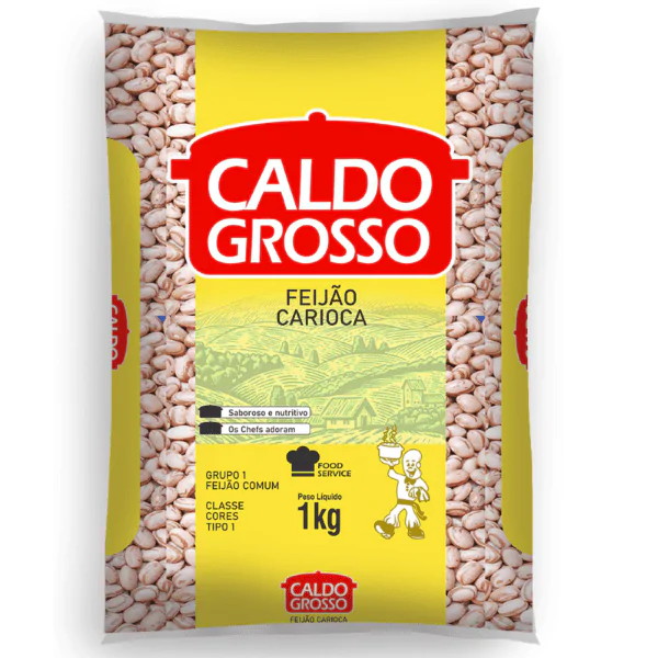 Feijão Carioca tipo 1 Caldo Grosso - 1Kg - Imagem 1