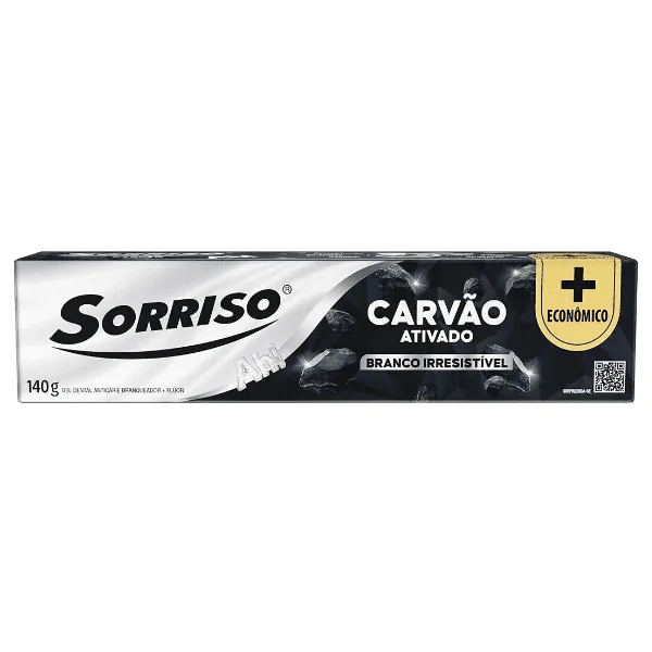 Creme Dental Sorriso Gel Carvão - 140gr - Imagem 1