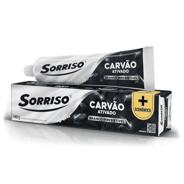 Creme Dental Sorriso Gel Carvão - 140gr - Imagem 2