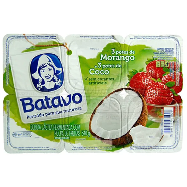 Iogurte Batavo Morango/Coco - 540gr - Imagem 2