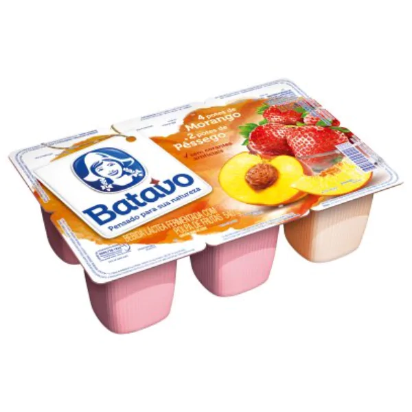 Iogurte Batavo Morango/Pêssego - 540gr - Imagem 1