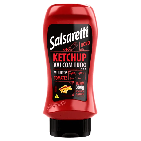 Ketchup Salsaretti Tradicional - 380G-1 Ketchup Salsaretti Tradicional - 380gr - Imagem 1