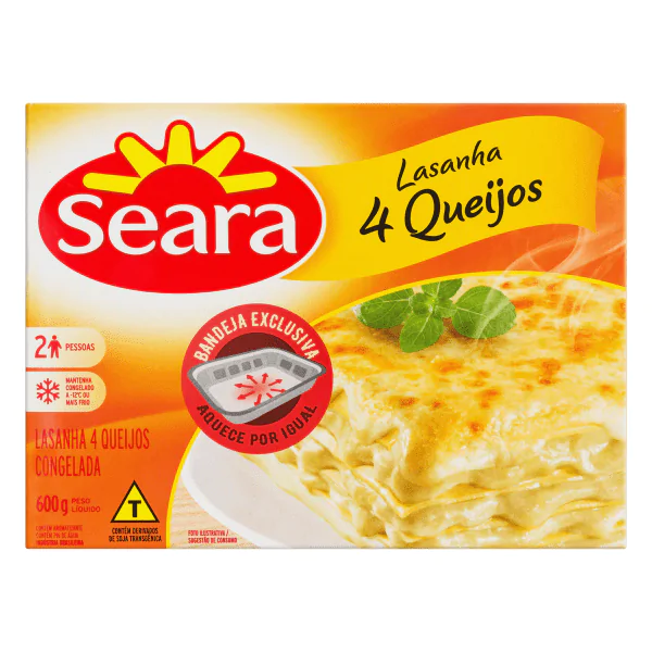 Lasanha Seara 4 Queijos - 600gr - Imagem 1