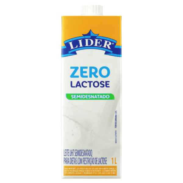 Leite Semidesnatado Lider Zero Lactose - 1L - Imagem 1