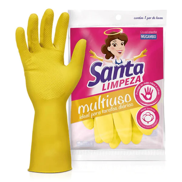Luva Multiuso Reforçada Santa Limpeza - M - Imagem 2