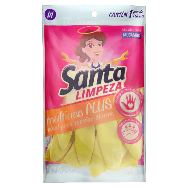 Luva Multiuso Reforçada Santa Limpeza - M - Imagem 1