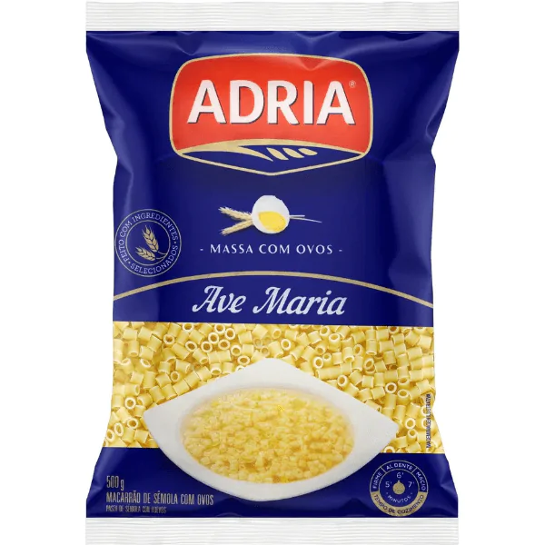 Macarrão Adria Ave Maria Ovo - 500gr - Imagem 1