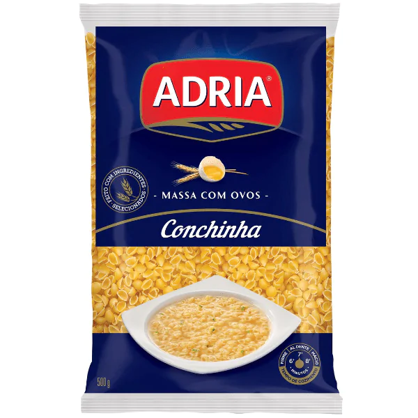 Macarrão Adria Conchinha Ovo - 500gr - Imagem 1