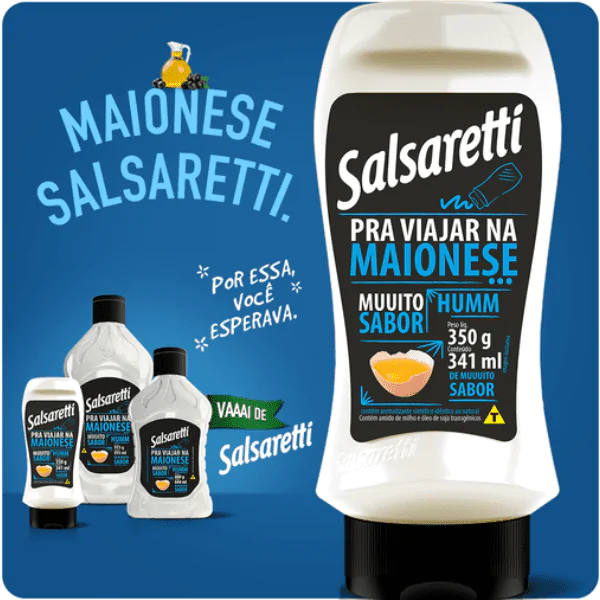 Maionese Salsaretti Tradicional - 350gr - Imagem 2