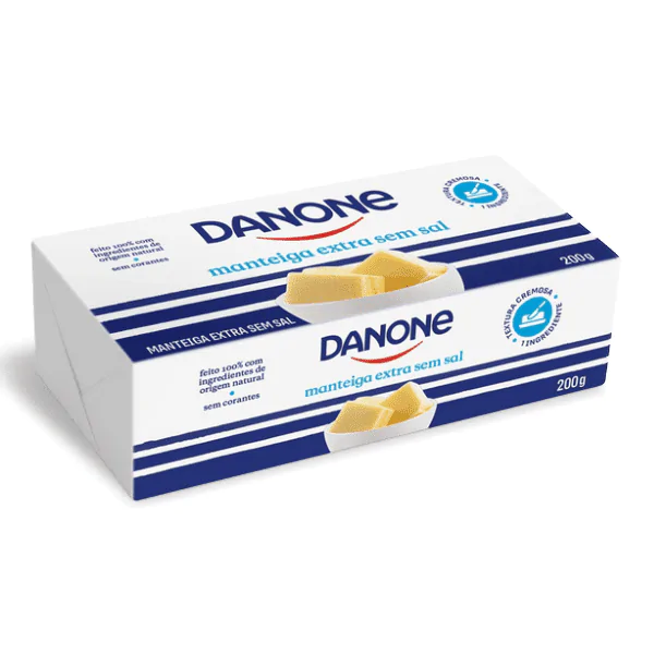 Manteiga Danone Sem Sal - 200G-1 Manteiga Danone Sem Sal - 200gr - Imagem 1