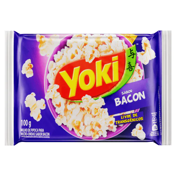 Pipoca Microondas Yoki Bacon - 100G-1 Pipoca Microondas Yoki Bacon - 100gr - Imagem 1