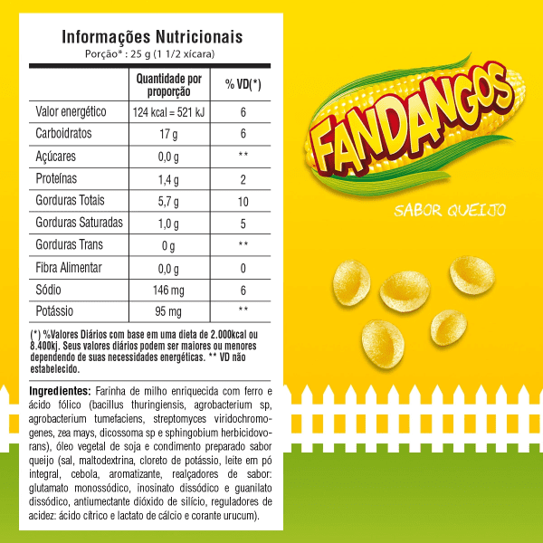 Salgadinho Fandangos Queijo - 140G - Imagem 2