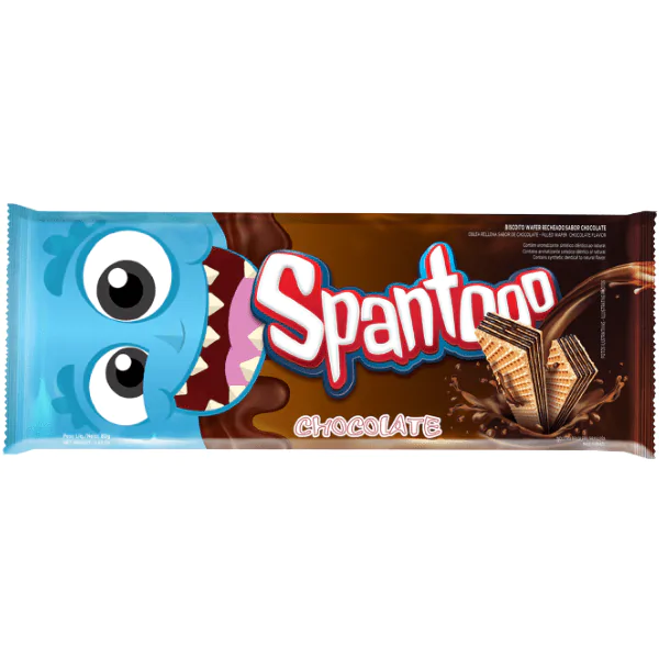 Wafer Spantoo Chocolate - 80gr - Imagem 1