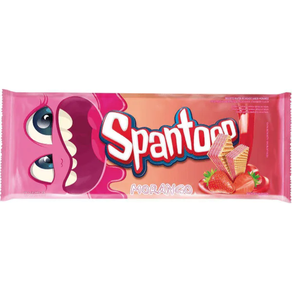Wafer Spantoo Morango - 80gr - Imagem 1