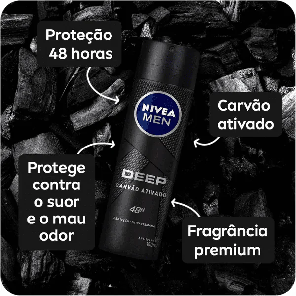 Desodorante Nivea Men Deep - 150ml - Imagem 2