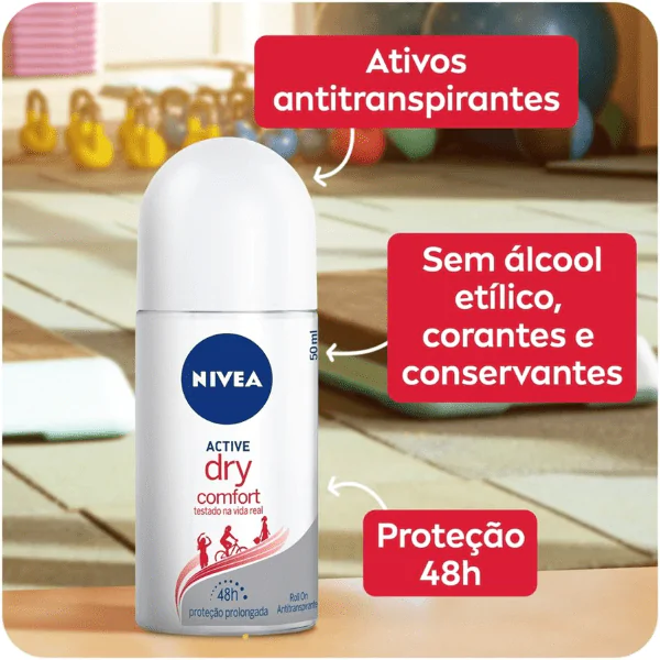 Desodorante Nivea Roll On Dry Comfort - 50ml - Imagem 2