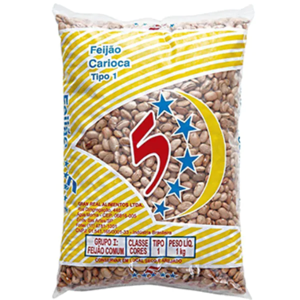 Feijão Carioca tipo 1 5 Estrelas - 1Kg
