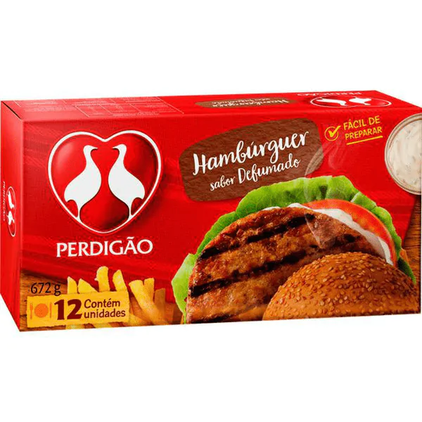 Hambúrguer Misto Perdigão Defumado - 672gr - Imagem 1