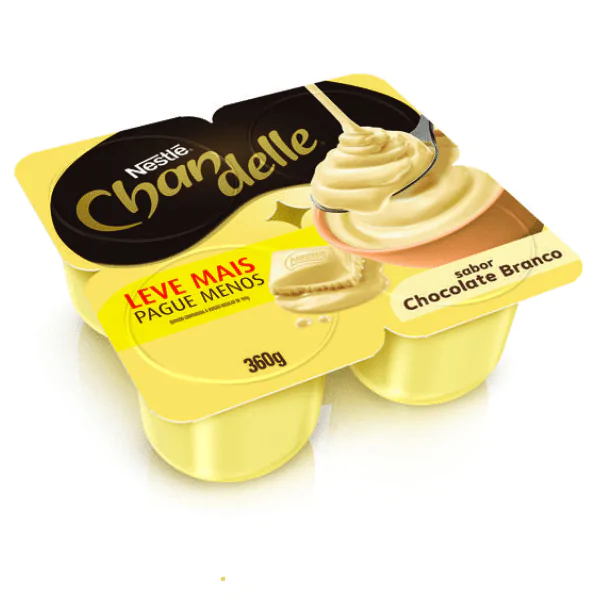 Iogurte Chandelle Chocolate Branco - 360gr - Imagem 1