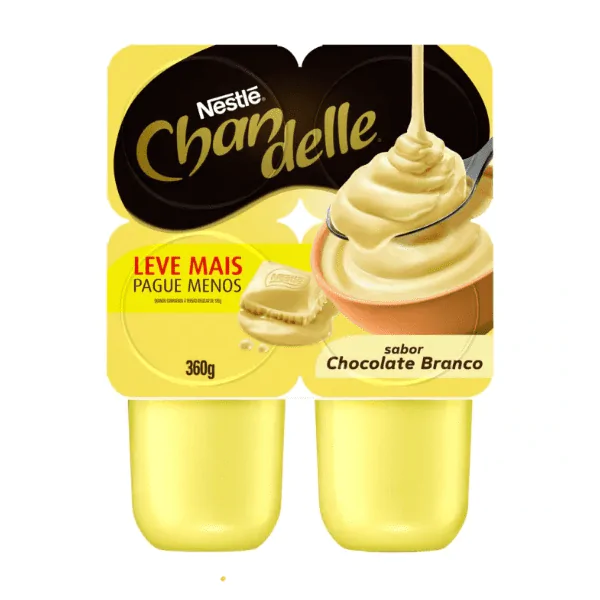 Iogurte Chandelle Chocolate Branco - 360gr - Imagem 2