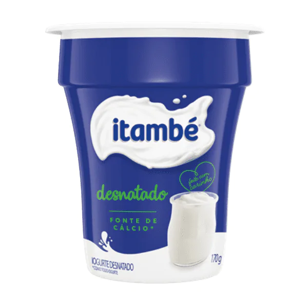 Iogurte Itambé Natural Desnatado - 170gr - Imagem 1