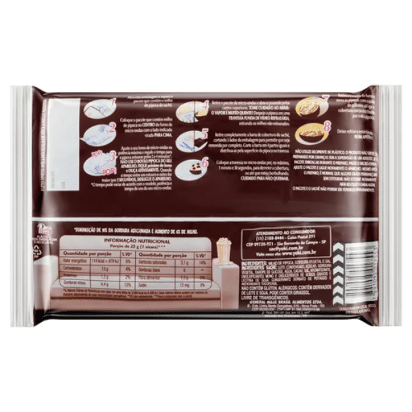 Pipoca Microondas Yoki Chocolate - 160gr - Imagem 2