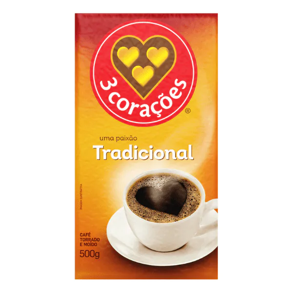Café 3 Corações Tradicional Vácuo - 500gr