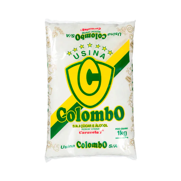 Açúcar Cristal Colombo - 1Kg
