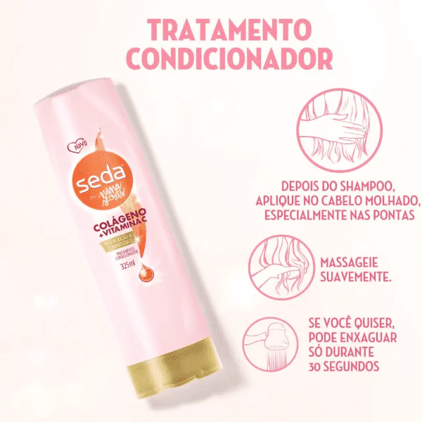 Condicionador Seda Colágeno + Vitamina C - 325ml - Imagem 4
