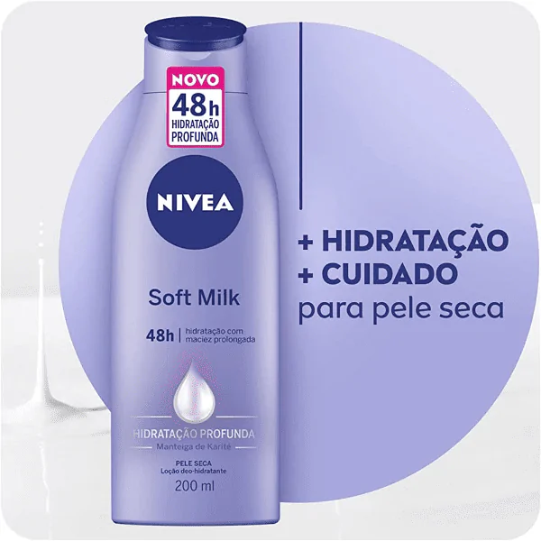 Hidratante Nivea Soft Milk Pele Seca - 200ml - Imagem 2