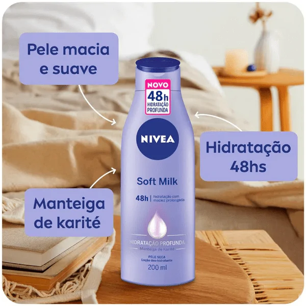 Hidratante Nivea Soft Milk Pele Seca - 200ml - Imagem 3