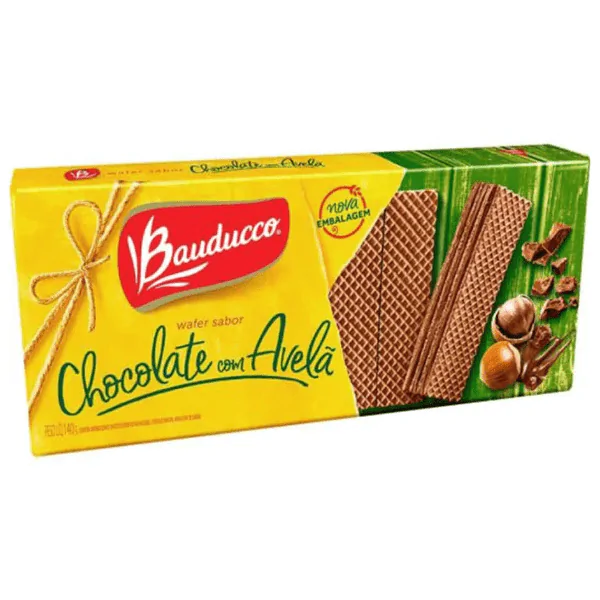 Wafer Bauducco Chocolate Com Avelã - 140gr-0 Wafer Bauducco Chocolate Com Avelã - 140gr - Imagem 1