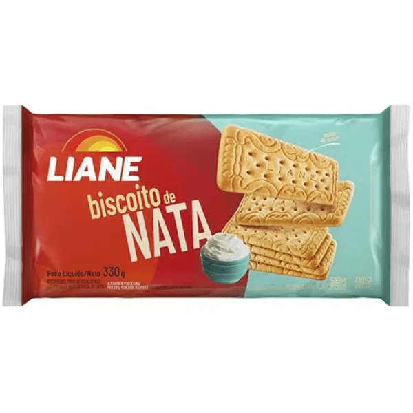 Biscoito de Nata Zero Lactose Liane - 330gr - Imagem 1